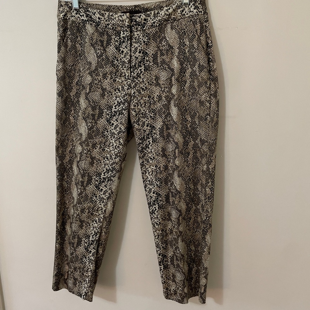 Snake Animal Print Dana Buchman Ankle Crop Capri Y2K Pants